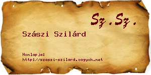 Szászi Szilárd névjegykártya